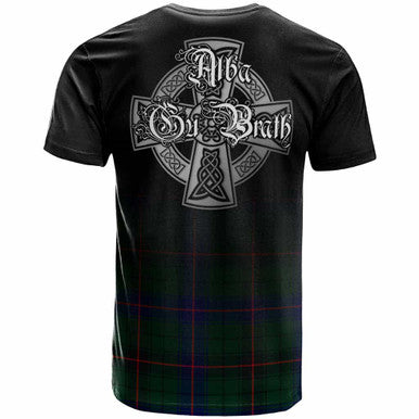 Scottish Davidson Clan Crest Tartan T-Shirt - Alba Gu Brath Family Crest Celtic Inspired Back Side Tartan Plaid