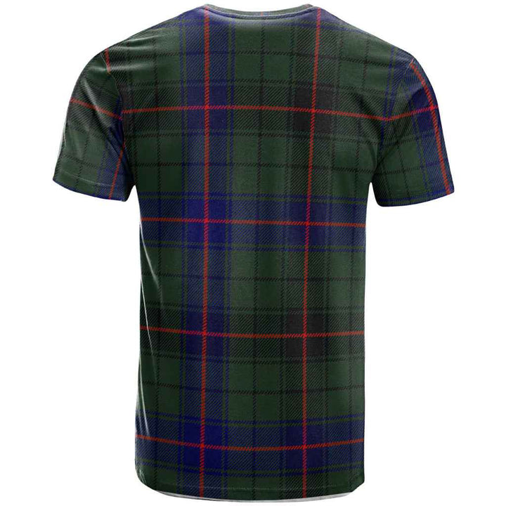 Scottish Davidson Clan Crest Tartan T-Shirt Back Side Tartan Plaid