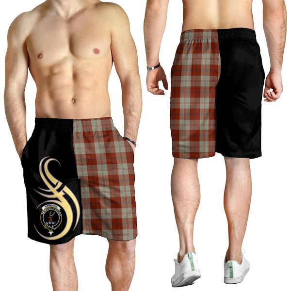 Scottish Davidson Dress Dancers Clan Crest Tartan Believe in Me Men's Shorts