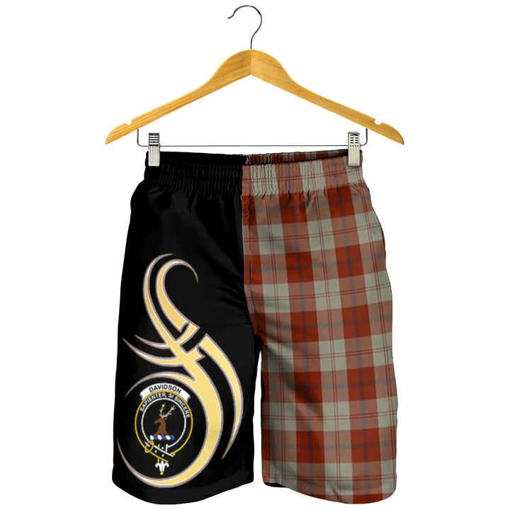 Scottish Davidson Dress Dancers Clan Crest Tartan Believe in Me Men's Shorts