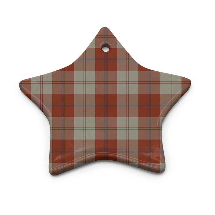 Scottish Davidson Dress Dancers Clan Tartan Ceramic Ornament Star Shape Tartan Plaid