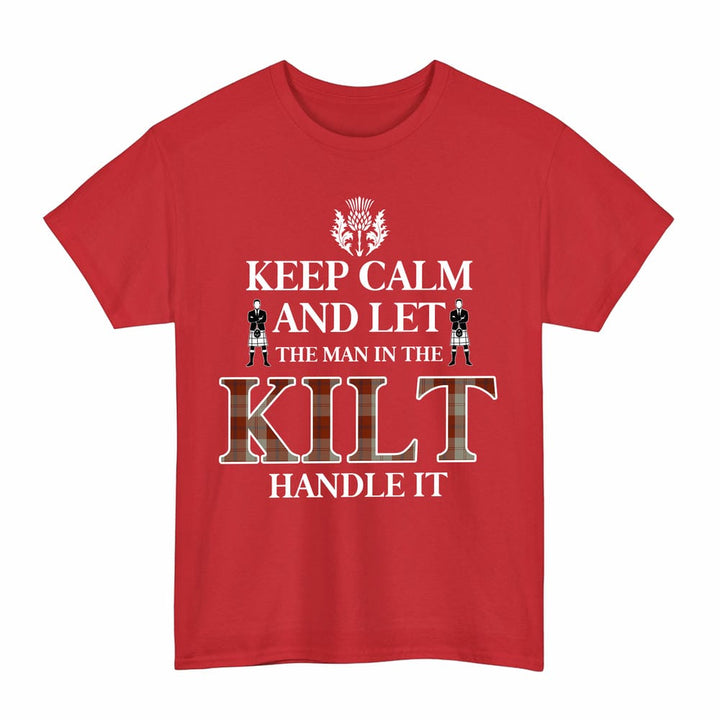 Scottish Davidson Dress Dancers Clan Tartan T-Shirt - Keep Calm Tartan Plaid Red Color