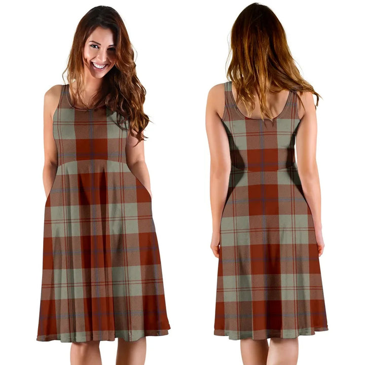 Scottish Davidson Dress Dancers Clan Tartan Women Midi Dress