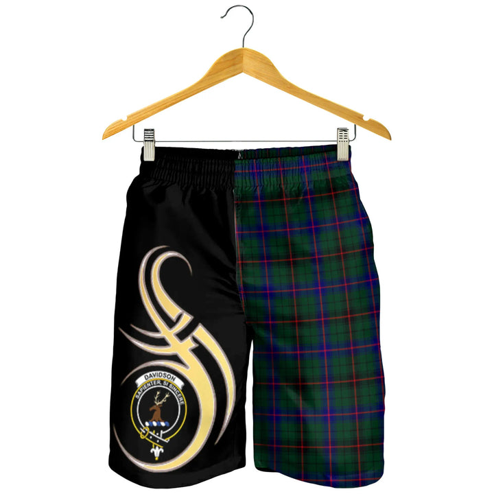 Scottish Davidson Modern Clan Crest Tartan Believe in Me Men's Shorts