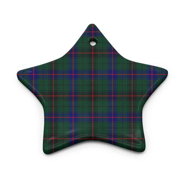 Scottish Davidson Modern Clan Tartan Ceramic Ornament Star Shape Tartan Plaid
