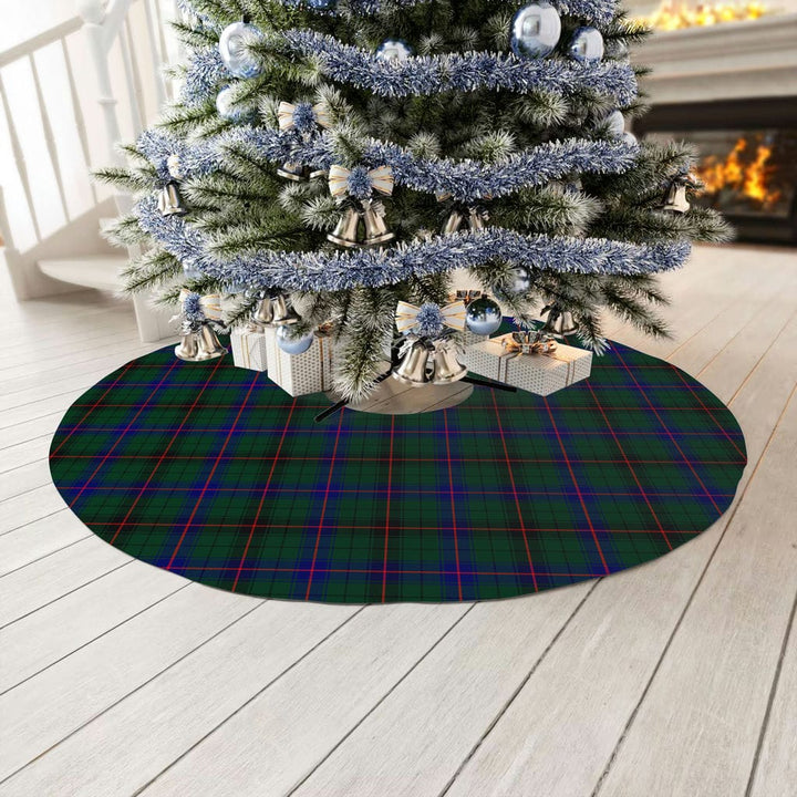 Scottish Davidson Modern Clan Tartan Christmas Tree Skirt No Tassels 3 Tartan Plaid