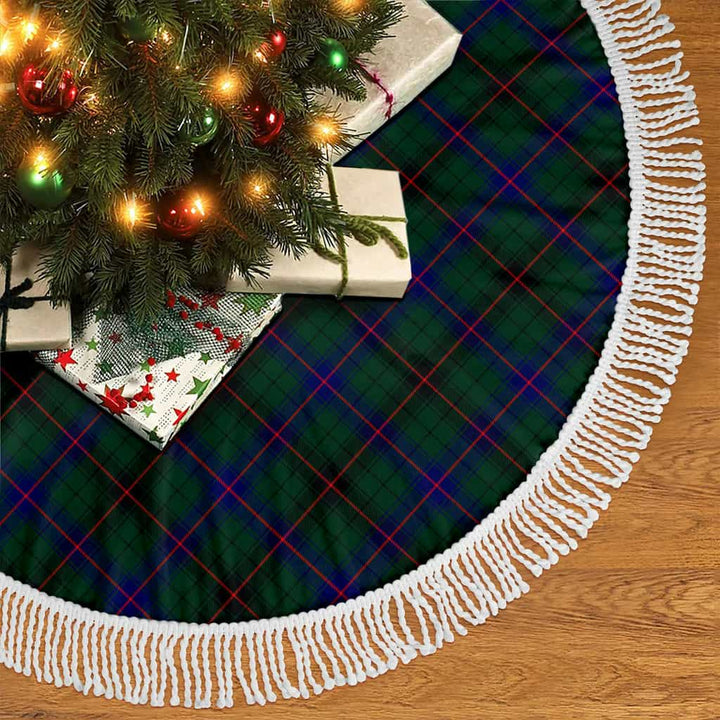Scottish Davidson Modern Clan Tartan Christmas Tree Skirt Tassels 2 Tartan Plaid