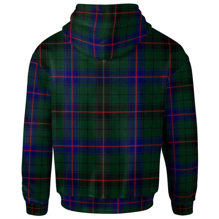 Scottish Davidson Modern Clan Tartan Hoodie Back Side Tartan Plaid