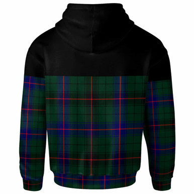 Scottish Davidson Modern Clan Tartan Hoodie - Horizontal Style Back Side Tartan Plaid