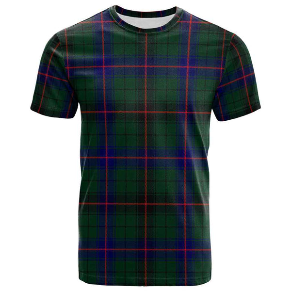 Scottish Davidson Modern Clan Tartan T-Shirt Front Side Tartan Plaid
