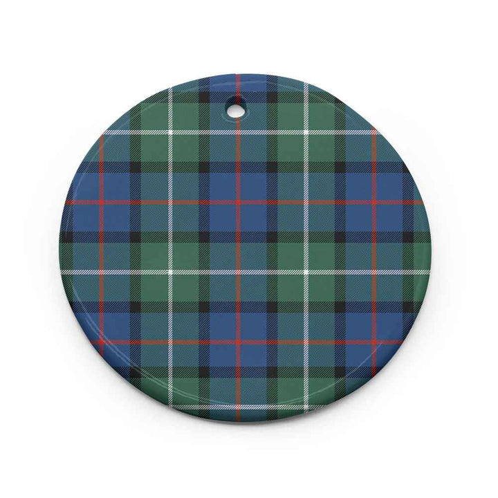 Scottish Davidson of Tulloch Clan Tartan Ceramic Ornament Circle Shape Tartan Plaid