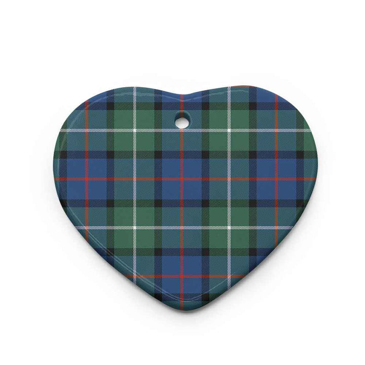Scottish Davidson of Tulloch Clan Tartan Ceramic Ornament Heart Shape Tartan Plaid