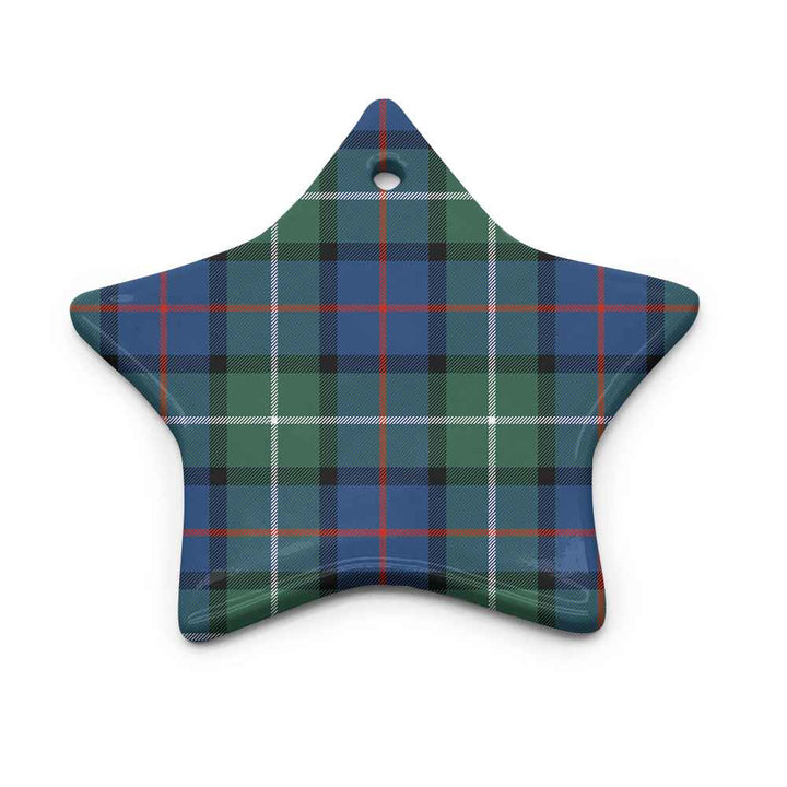 Scottish Davidson of Tulloch Clan Tartan Ceramic Ornament Star Shape Tartan Plaid