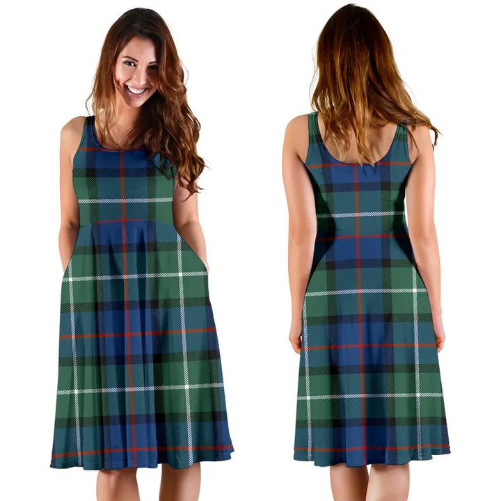 Scottish Davidson of Tulloch Clan Tartan Women Midi Dress