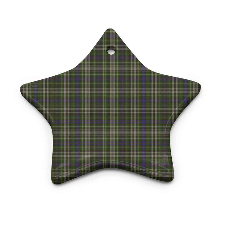 Scottish Davidson Tulloch Dress Clan Tartan Ceramic Ornament Star Shape Tartan Plaid