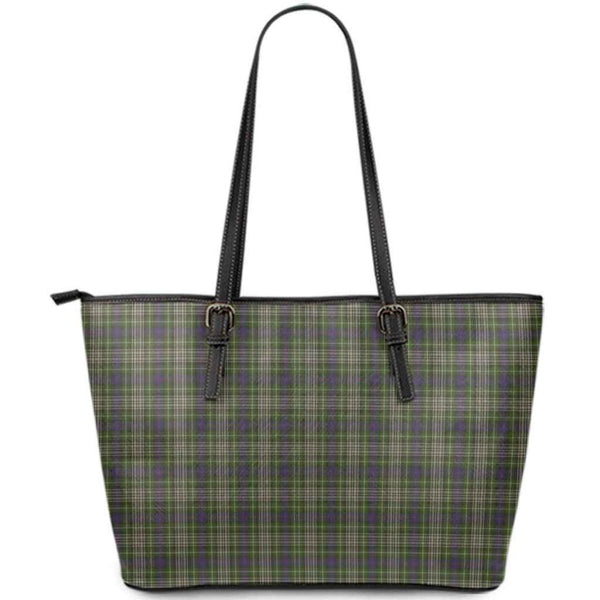 Scottish Davidson Tulloch Dress Clan Tartan Leather Tote Tartan Plaid