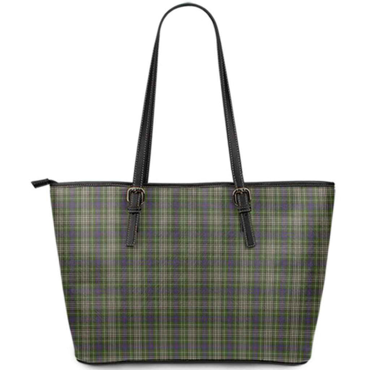 Scottish Davidson Tulloch Dress Clan Tartan Leather Tote Tartan Plaid