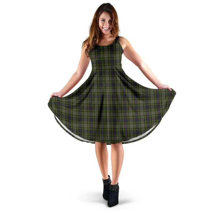 Scottish Davidson Tulloch Dress Clan Tartan Women Midi Dress