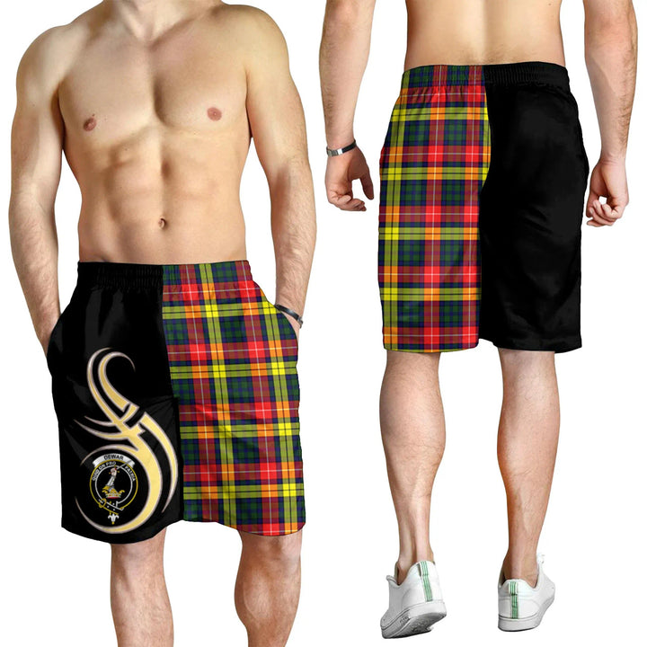 Scottish Dewar Clan Crest Tartan Believe in Me Men's Shorts