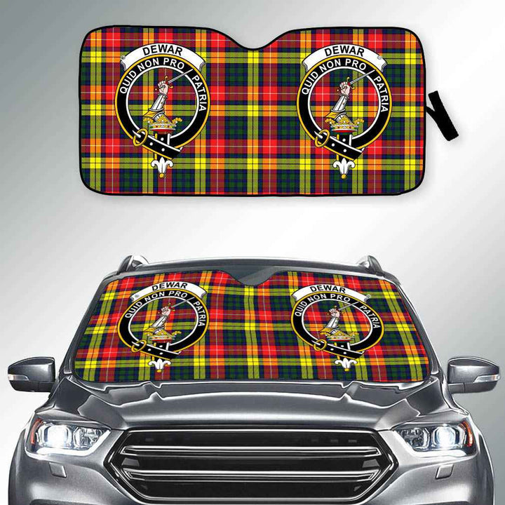 Scottish Dewar Clan Crest Tartan Car Windshield Sun Shade Tartan Plaid 2