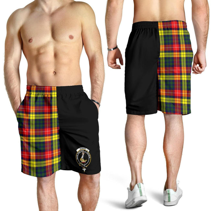 Scottish Dewar Clan Crest Tartan Half of Me Men's Shorts