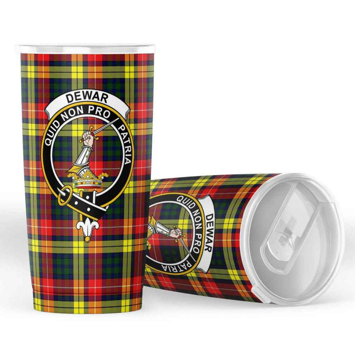 Scottish Dewar Clan Crest Tartan Insulated Tumbler Tartan Plaid 4