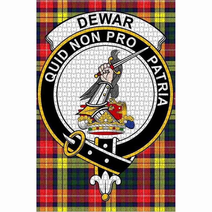Scottish Dewar Clan Crest Tartan Jigsaw Puzzle 1