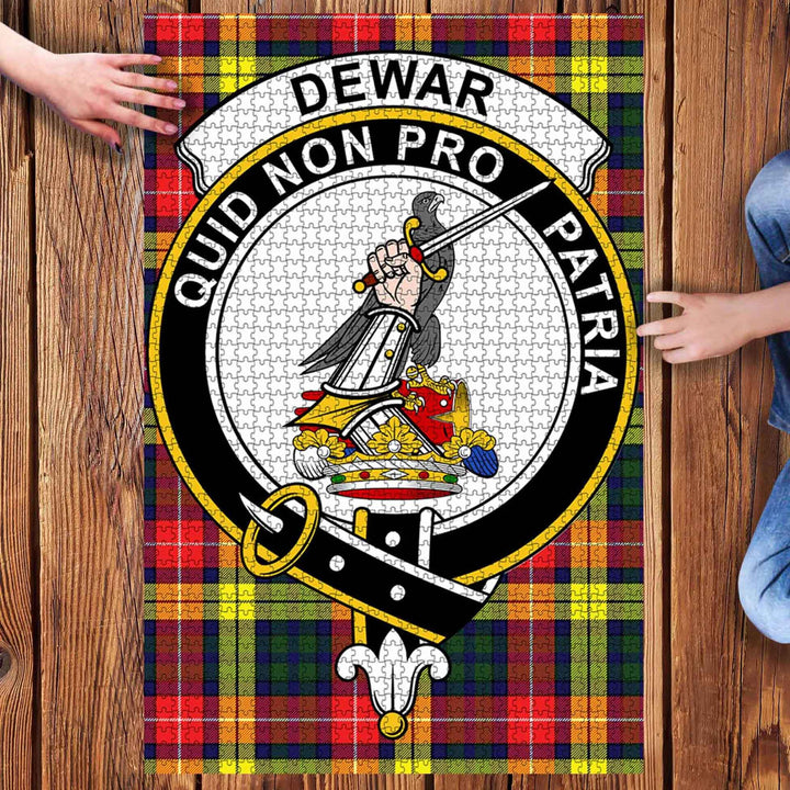 Scottish Dewar Clan Crest Tartan Jigsaw Puzzle 3