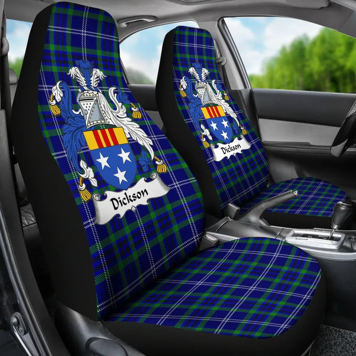 Scottish Dickson Clan Crest Tartan Car Seat Covers 3