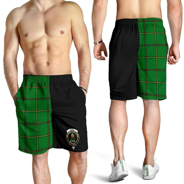 Scottish Don Clan Crest Tartan Half of Me Men's Shorts