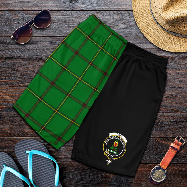 Scottish Don Clan Crest Tartan Half of Me Men's Shorts