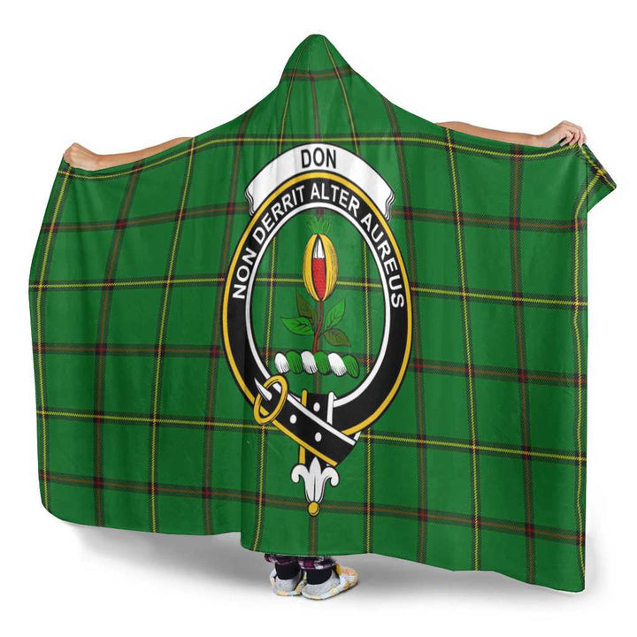 Scottish Don Clan Crest Tartan Hooded Blanket Tartan Plaid 3