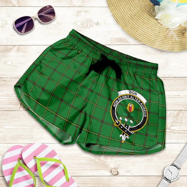 Scottish Don Clan Crest Tartan Women Shorts