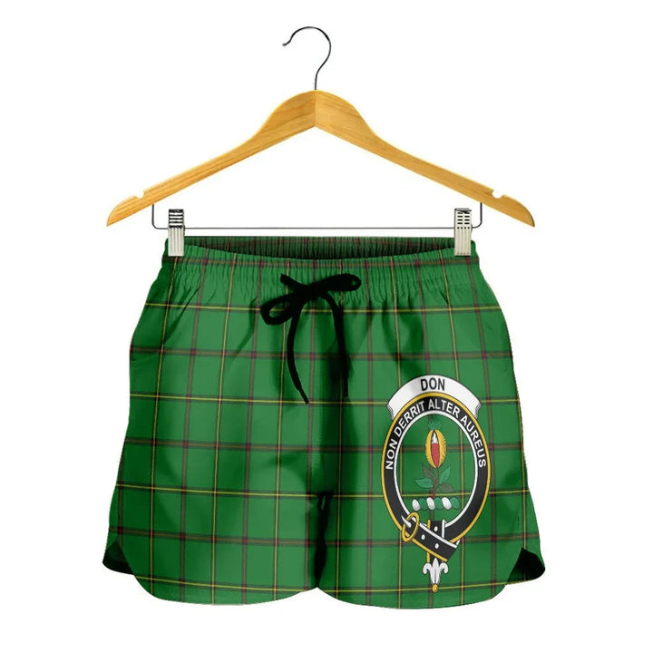 Scottish Don Clan Crest Tartan Women Shorts