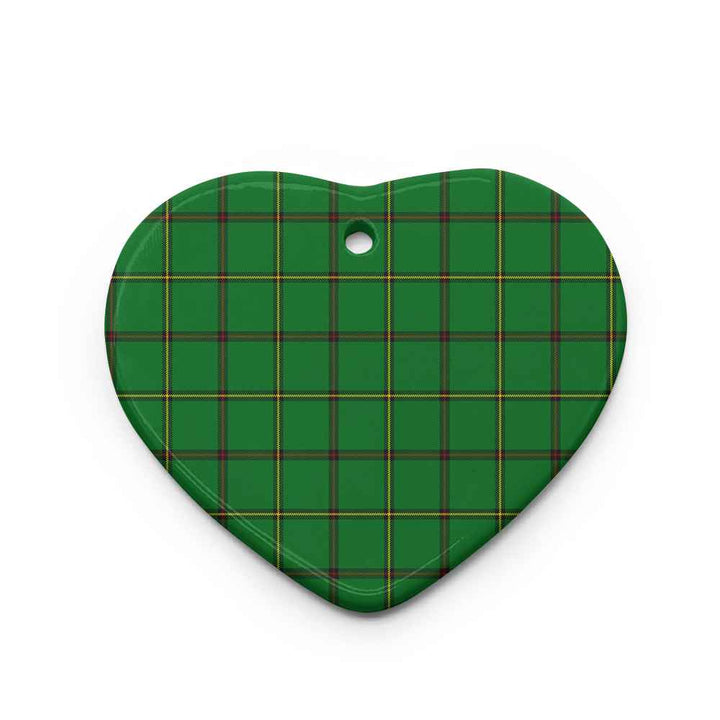 Scottish Don (Tribe-of-Mar) Clan Tartan Ceramic Ornament Heart Shape Tartan Plaid
