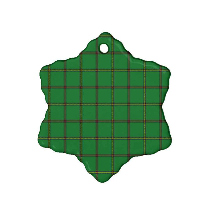 Scottish Don (Tribe-of-Mar) Clan Tartan Ceramic Ornament Snow Flake Shape Tartan Plaid