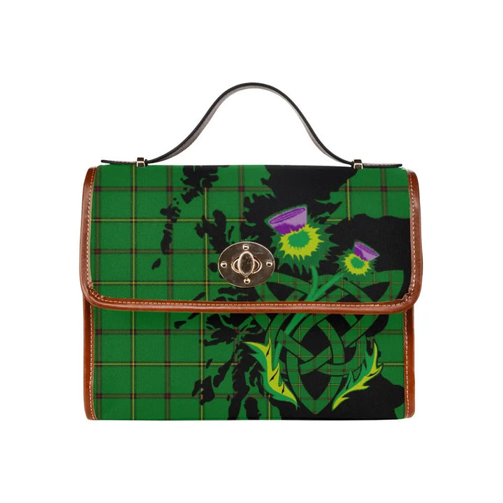 Scottish Don (Tribe-of-Mar) Clan Tartan Waterproof Canvas Bag With Thistle Tartan Plaid 1