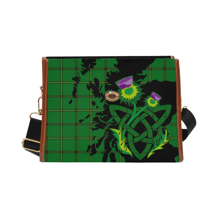 Scottish Don (Tribe-of-Mar) Clan Tartan Waterproof Canvas Bag With Thistle Tartan Plaid 2