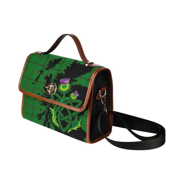 Scottish Don (Tribe-of-Mar) Clan Tartan Waterproof Canvas Bag With Thistle Tartan Plaid 4