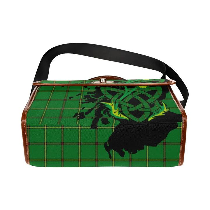 Scottish Don (Tribe-of-Mar) Clan Tartan Waterproof Canvas Bag With Thistle Tartan Plaid 5