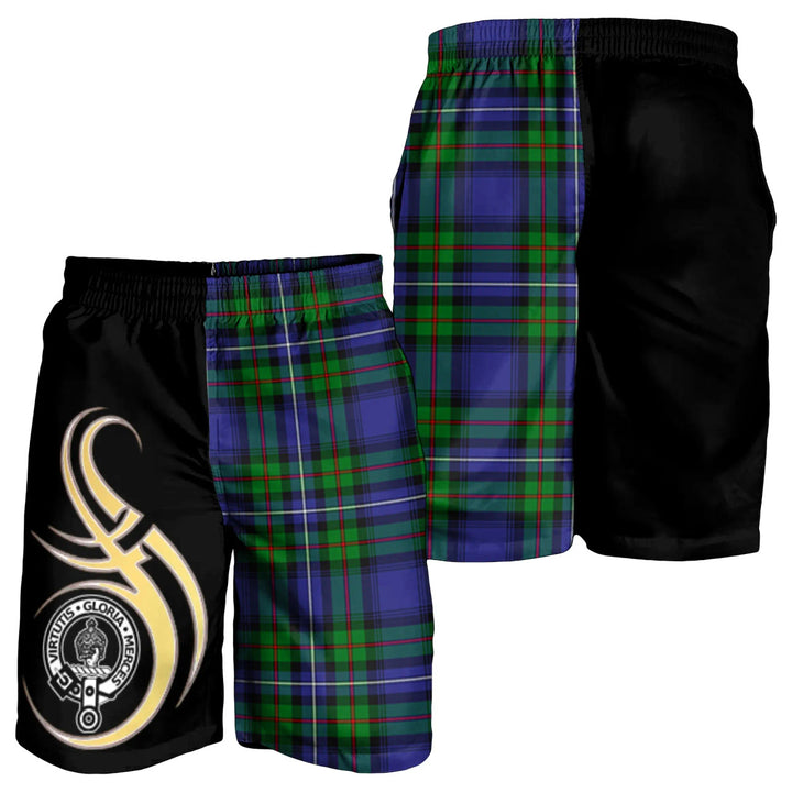 Scottish Donnachaidh Clan Crest Tartan Believe in Me Men's Shorts