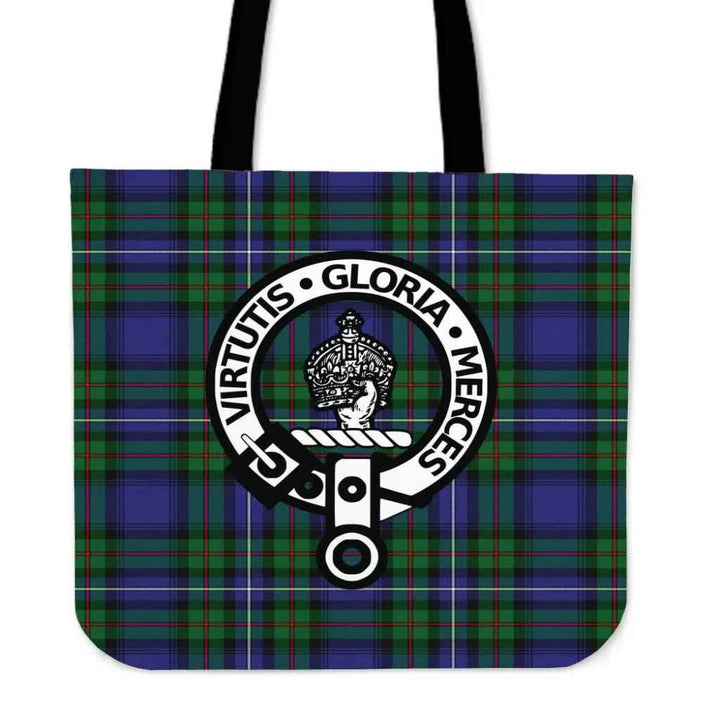 Scottish Donnachaidh Clan Crest Tartan Tote Bag Tartan Plaid