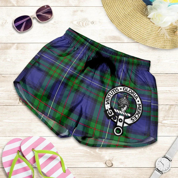 Scottish Donnachaidh Clan Crest Tartan Women Shorts