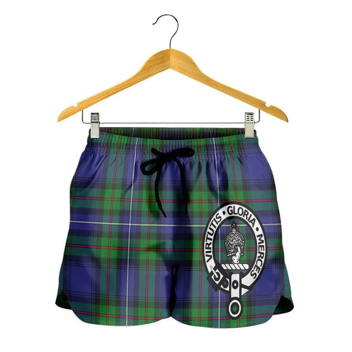 Scottish Donnachaidh Clan Crest Tartan Women Shorts