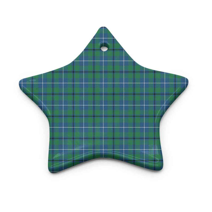 Scottish Douglas Ancient Clan Tartan Ceramic Ornament Star Shape Tartan Plaid