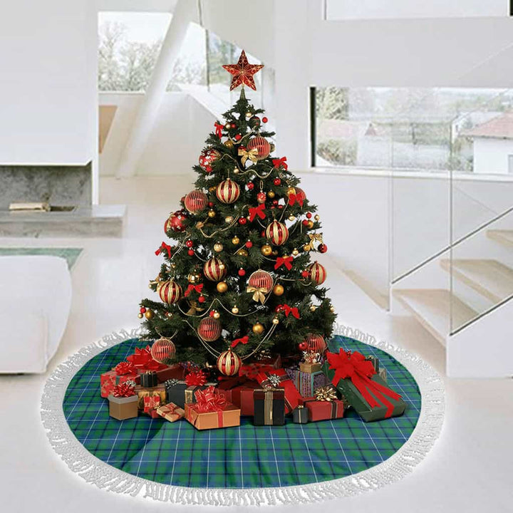 Scottish Douglas Ancient Clan Tartan Christmas Tree Skirt Tassels 3 Tartan Plaid