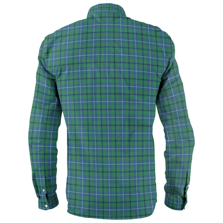Scottish Douglas Ancient Clan Tartan Long Sleeve Shirt Back Side Tartan Plaid