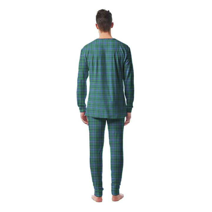 Scottish Douglas Ancient Clan Tartan Pajama Set Men Back Side Tartan Plaid