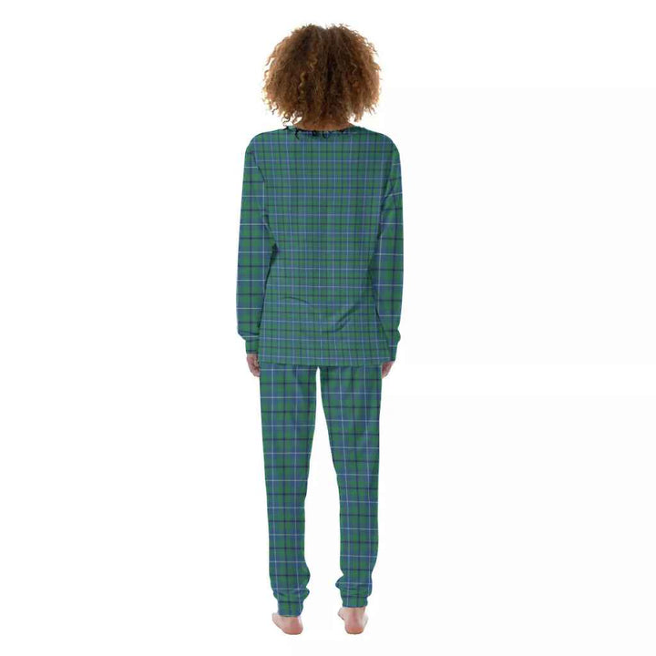 Scottish Douglas Ancient Clan Tartan Pajama Set Women Back Side Tartan Plaid