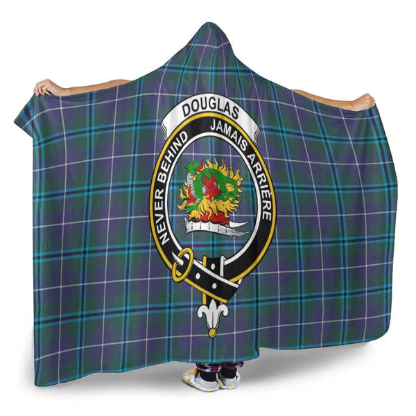 Scottish Douglas Clan Crest Tartan Hooded Blanket Tartan Plaid 2
